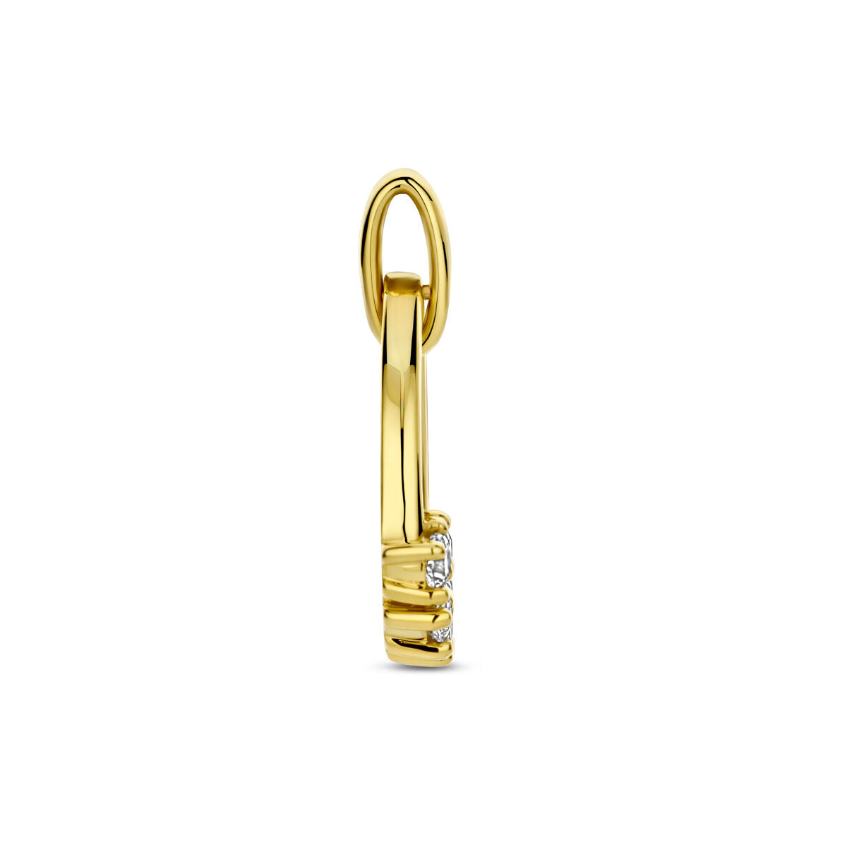 Goldanhänger mit Labor-Diamant – 14 Karat Gelbgold