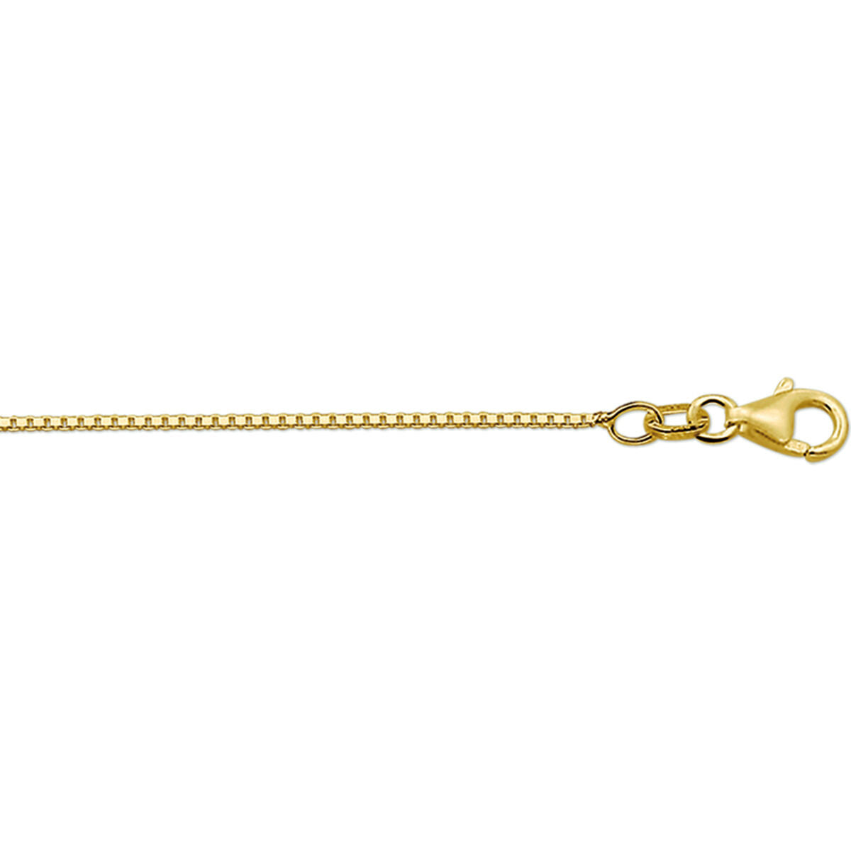Collier aus 14K Gelbgold mit venetianischer Kette und Karabinerverschluss