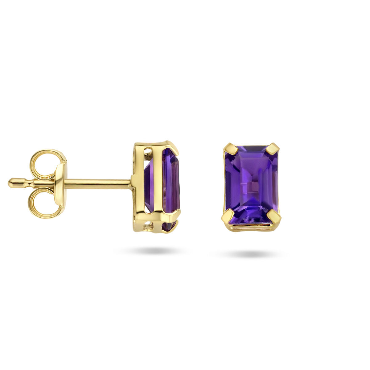 Ohrstecker Amethyst 14K Gelbgold