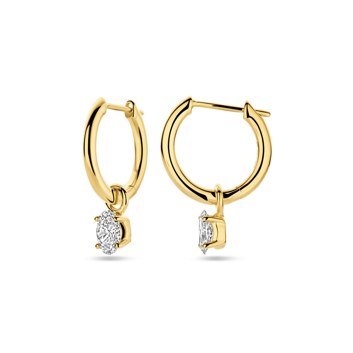 Ohrringe Lab Grown Diamant 0.5ct (2x 0.25ct) H SI 14K Gelbgold