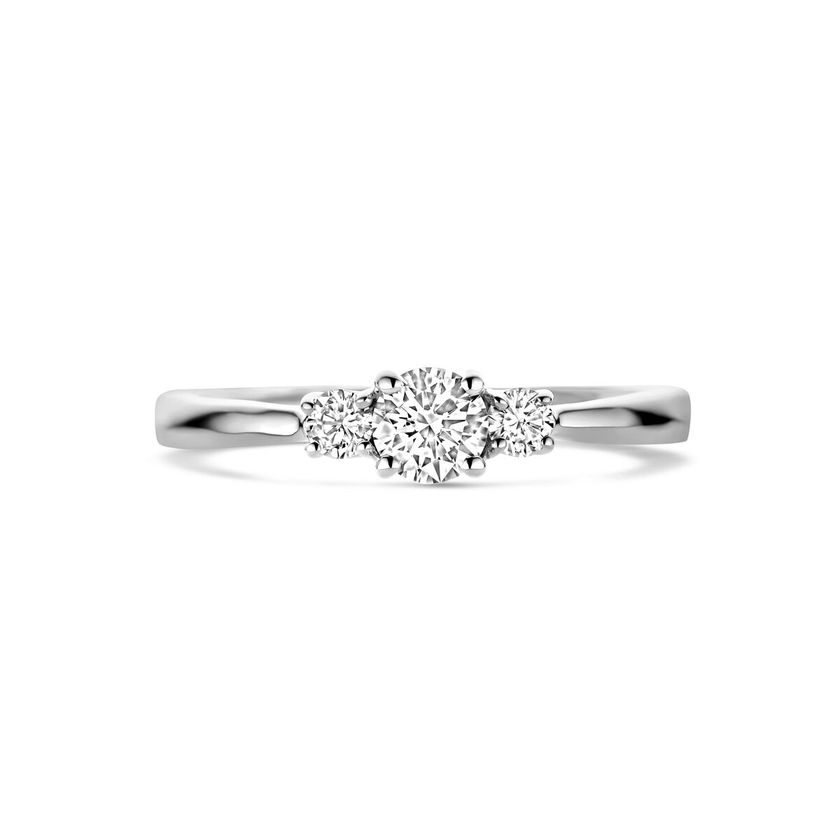 Ring Trilogie Lab-Grown-Diamant 0,46 ct H SI 14 K Weißgold