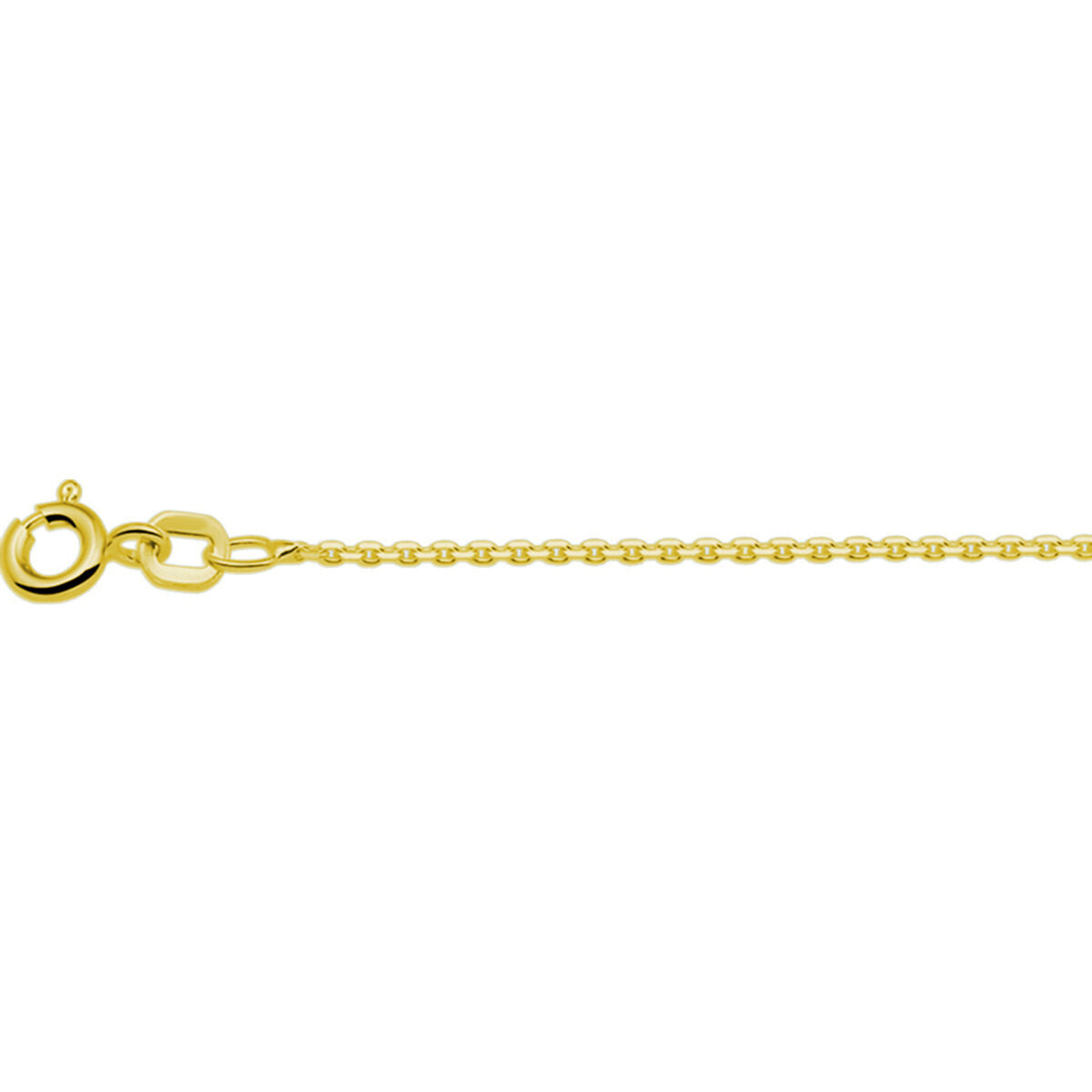 Collier aus 3 Mikron vergoldetem Silber mit diamantierten 1,1 mm Gliedern