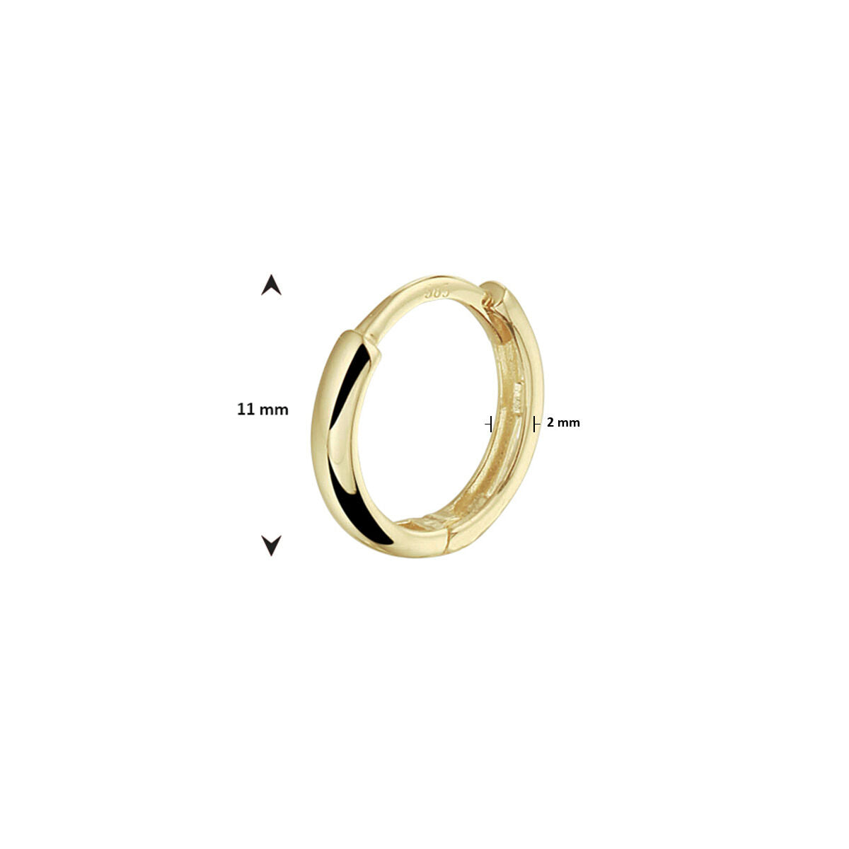 Tropfenohrring pro Stück 14 Karat Gelbgold