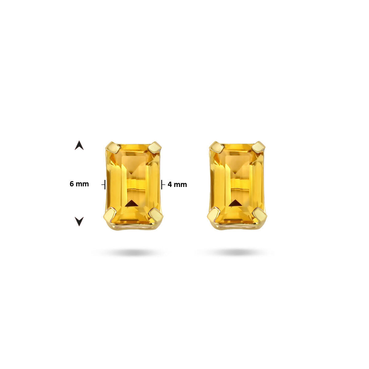 Ohrstecker Citrin 14K Gelbgold