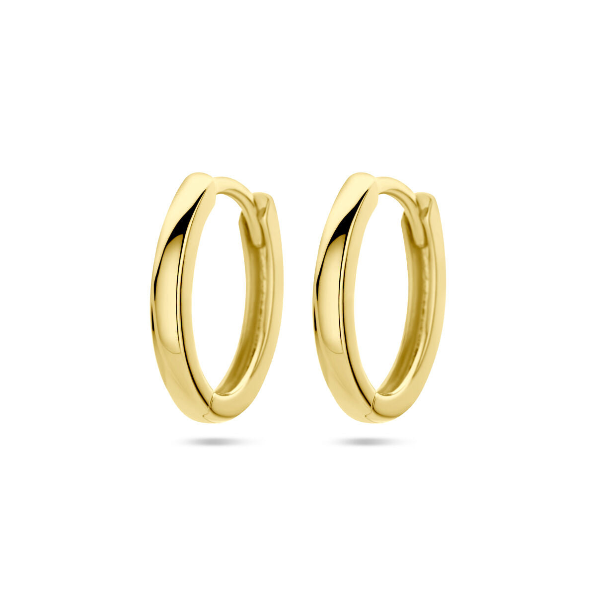 Klapp-Ohrringe aus 14K Gelbgold mit glänzender Oberfläche
