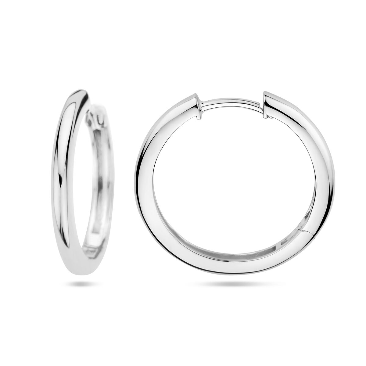 Ohrhänger 2,5 mm halbrund, Silber rhodiniert