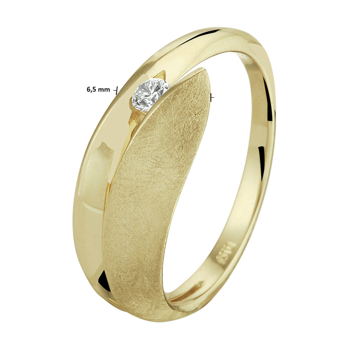 Ring Diamant 0,07 ct h SI 14K Gelbgold