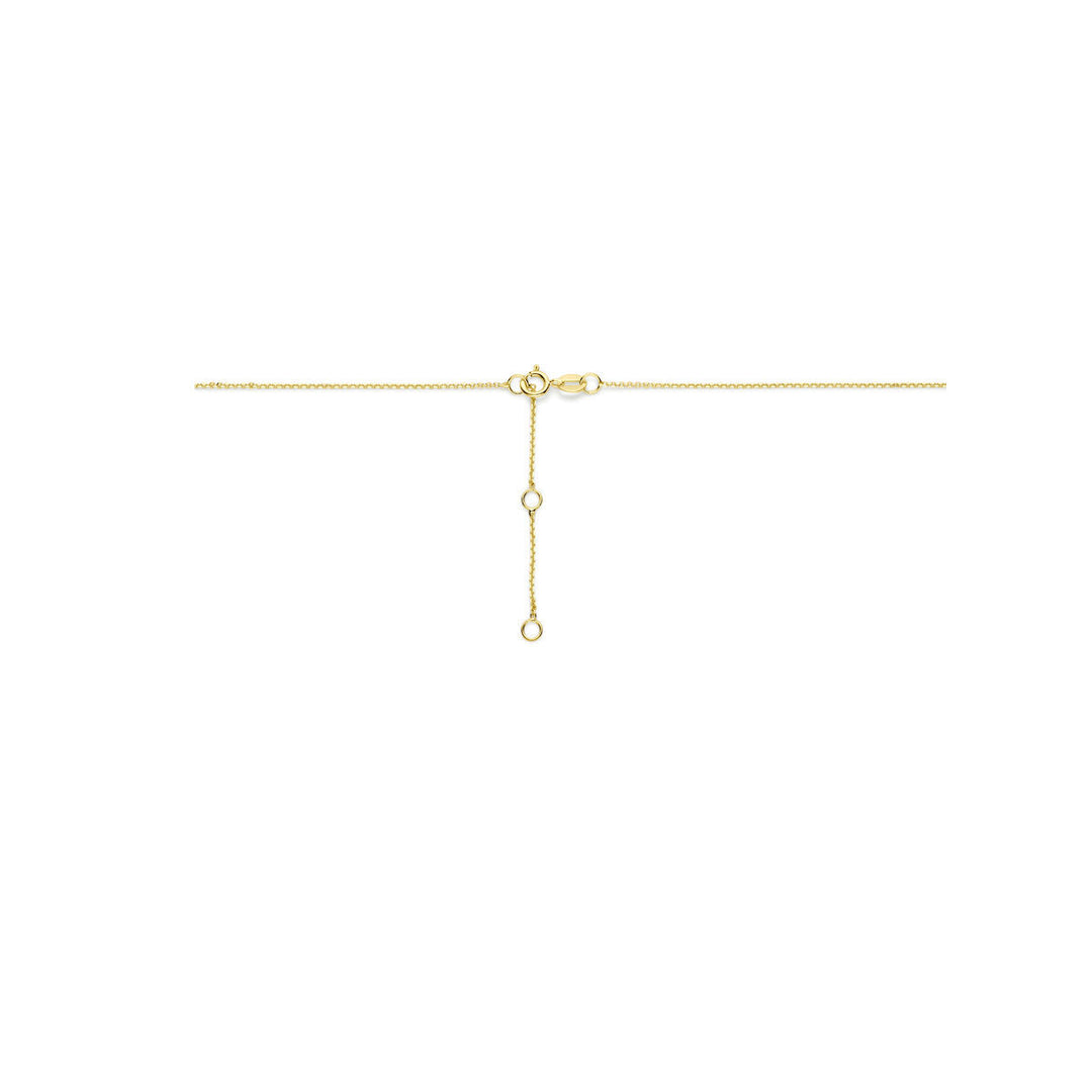 Halskette Amethyst und Zirkonia 40 - 42 - 44 cm 14K Gelbgold