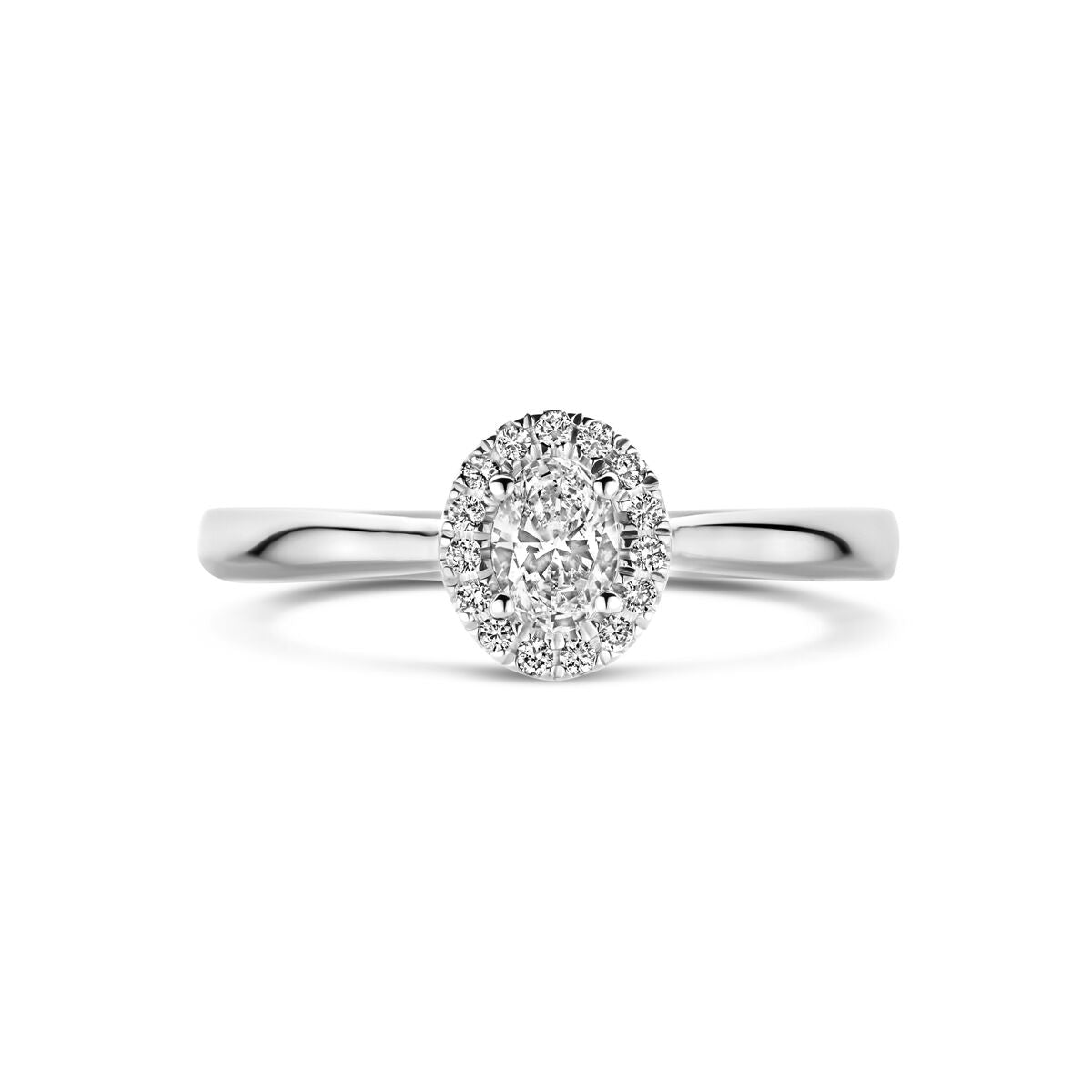 Ring Laborgezüchteter Diamant 0,32ct H SI 14K Weißgold