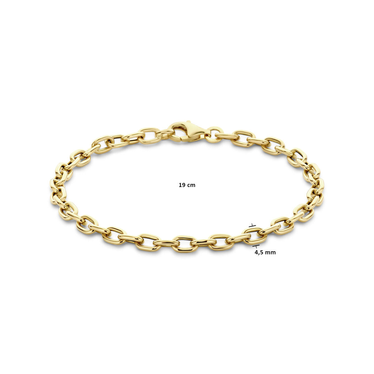 Armband 4,5 mm 19 cm 14K Gelbgold