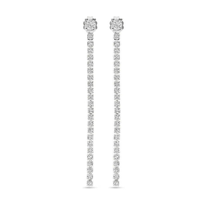 oorhangers zirkonia 55 mm zilver gerhodineerd