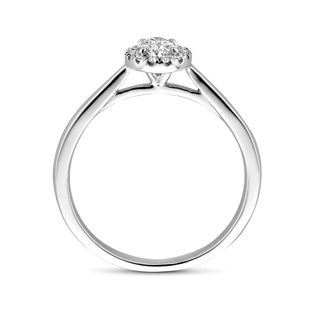 Ring Laborgezüchteter Diamant 0,32ct H SI 14K Weißgold
