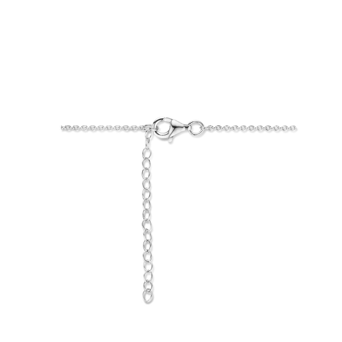 Halskette Herz 41 + 4 cm Silber rhodiniert