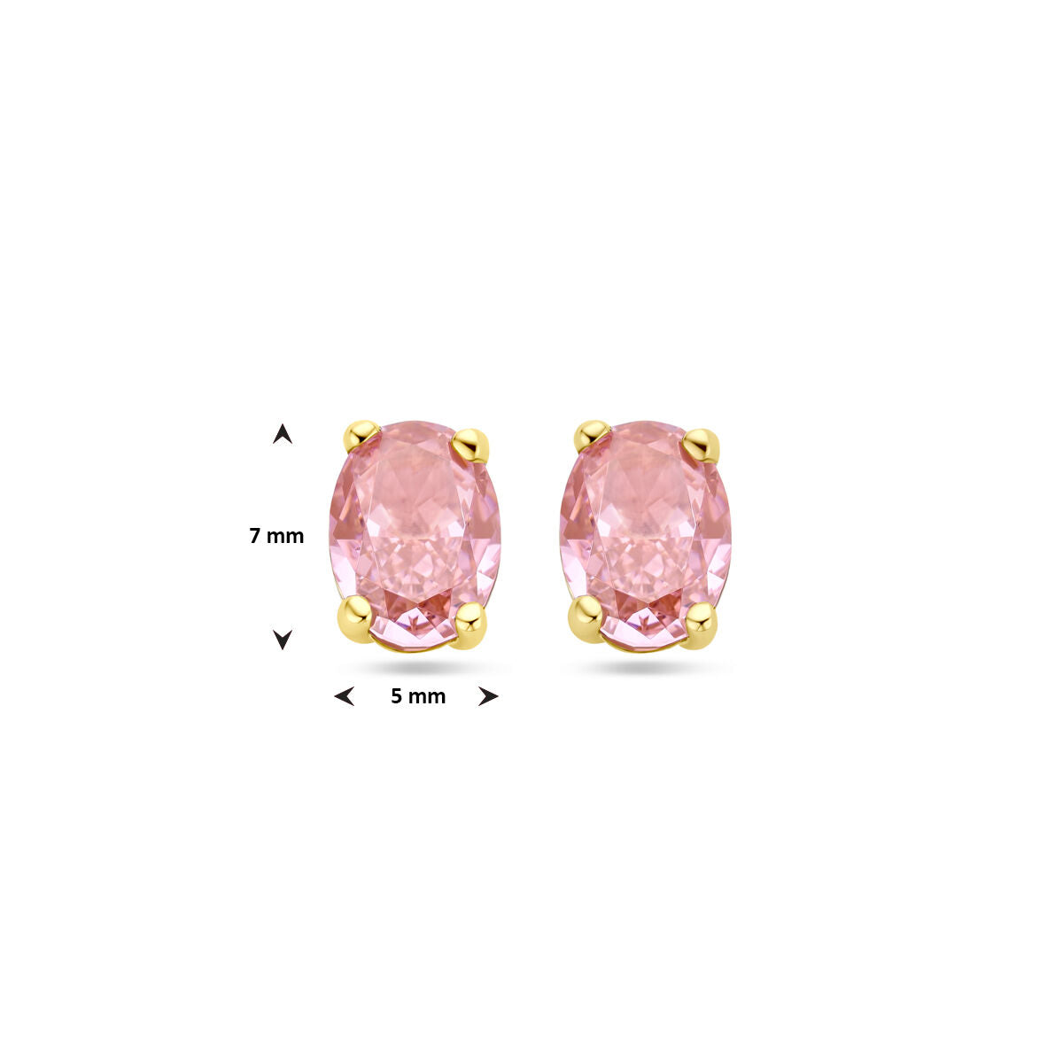 Ohrstecker Padparadscha Zirkonia 14K Gelbgold
