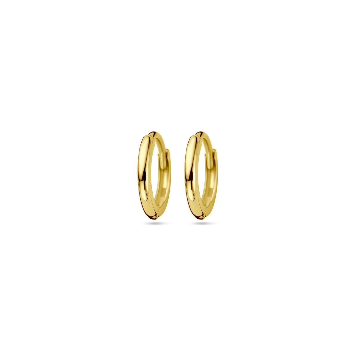 Klapp-Ohrringe aus 14K Gelbgold mit glänzender Oberfläche