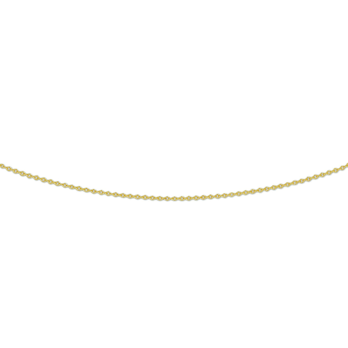 Collier aus 14K Gelbgold mit flachen Anker-Gliedern, 0,8 mm dick, in den Längen 41, 43 und 45 cm