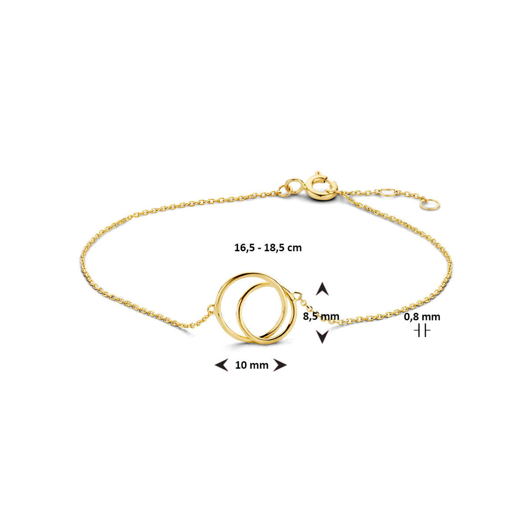 Goldarmband Damen rund 14K