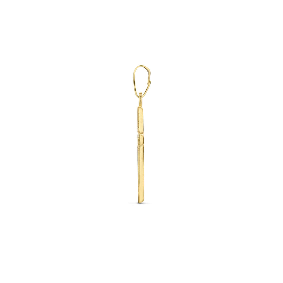 Anhänger Kreuz gehämmert 18 mm 14K Gelbgold