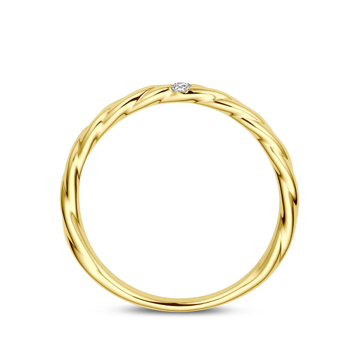 Ring Diamant 0,03 ct h SI 14K Gelbgold