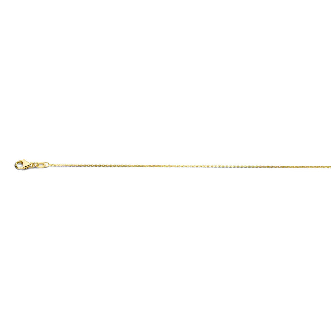 Halskette Anker diamantiert 1,1 mm 41 - 43 - 45 cm 18K Gelbgold