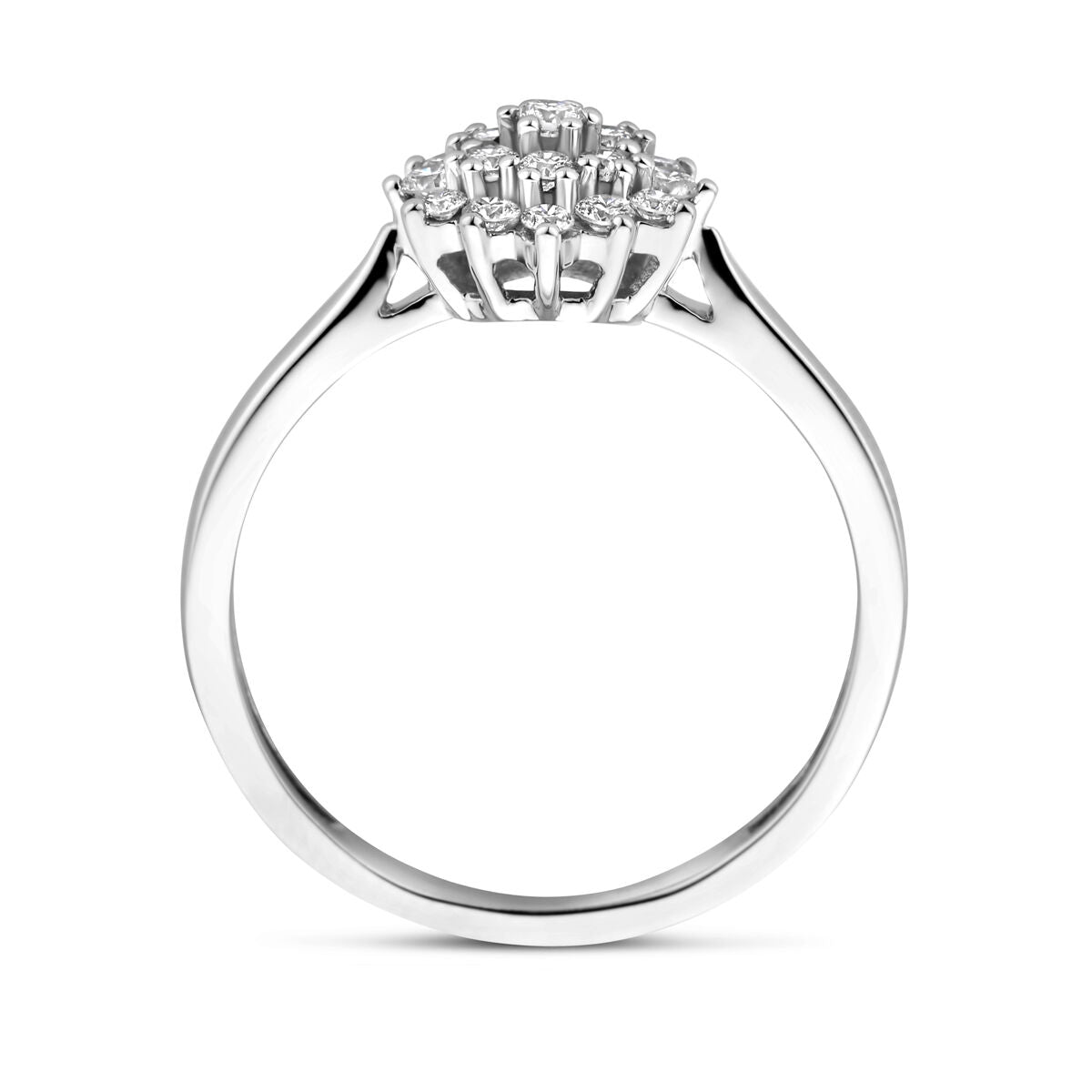 Ring Laborgezüchteter Diamant 0,33ct H SI 14K Weißgold