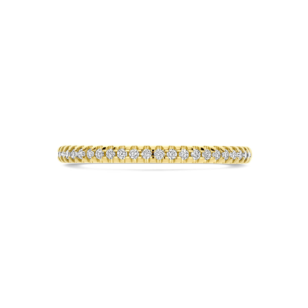 Ring Laborgezüchteter Diamant 0,15ct H SI 14K Gelbgold