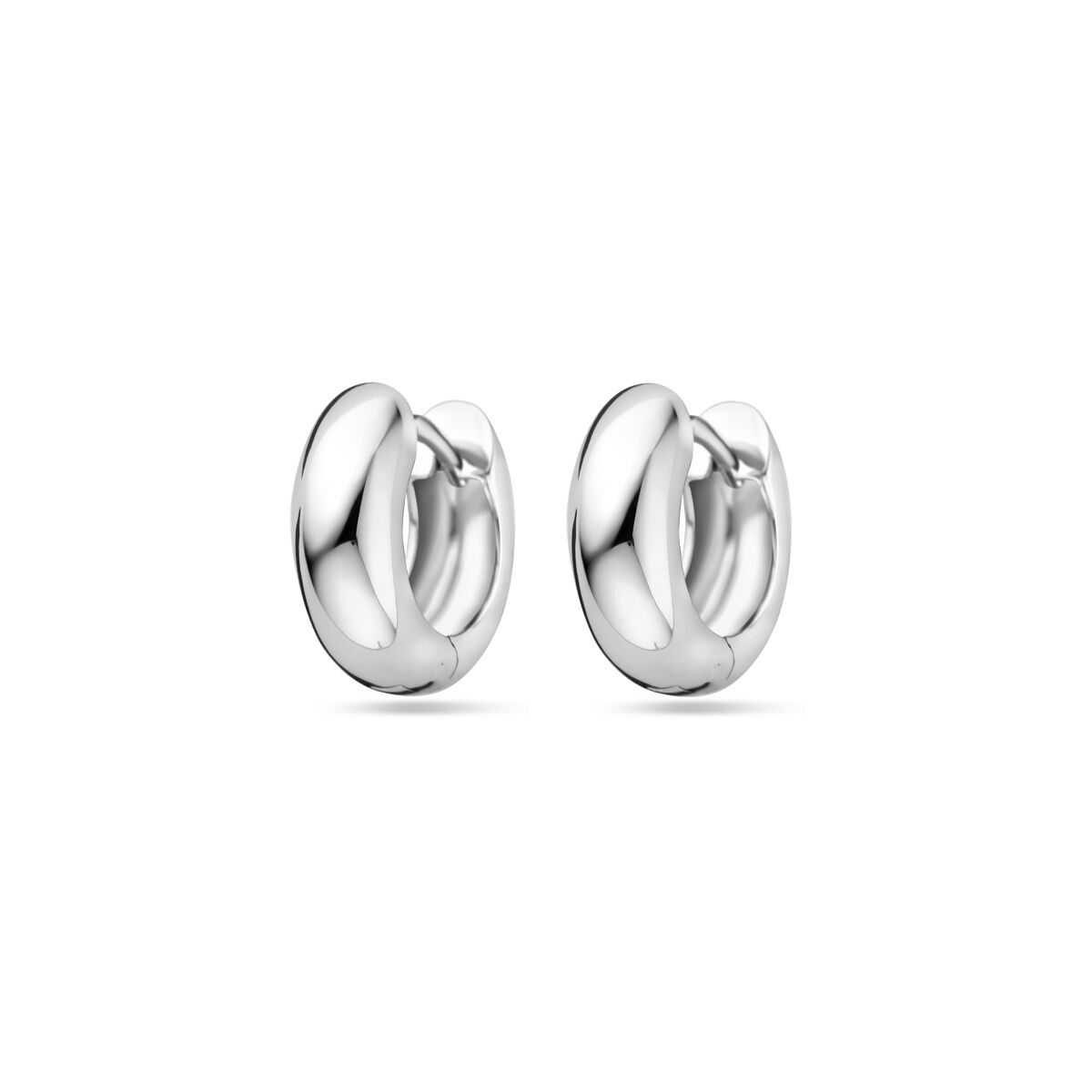 Klapp-Ohrringe aus rhodiniertem Silber mit einer Breite von 13,5 mm