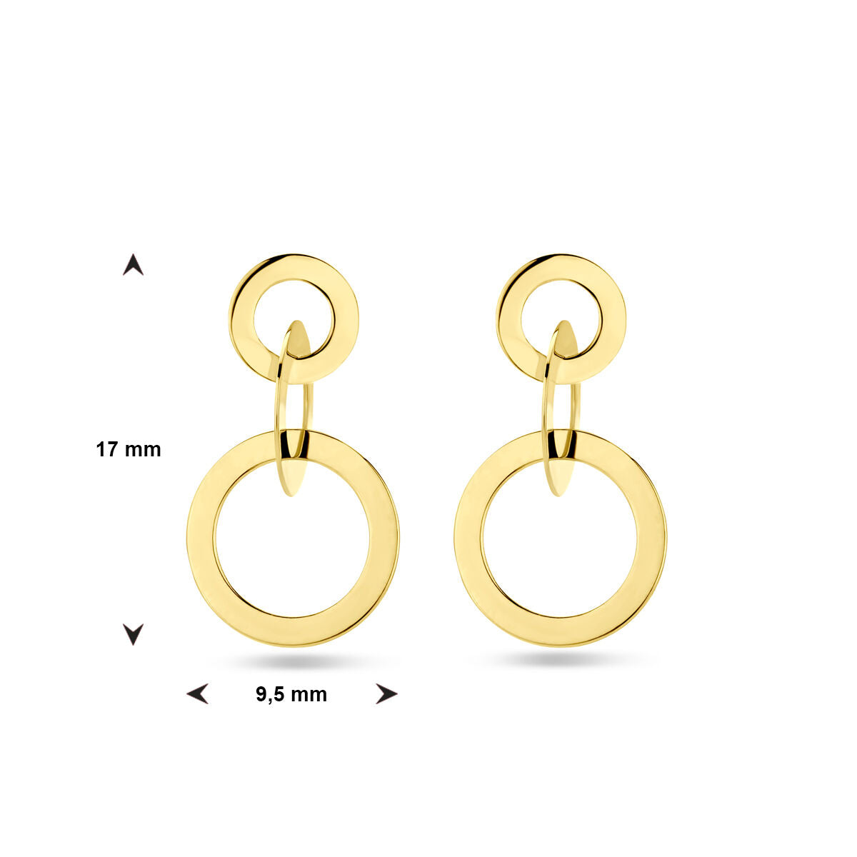 Ohrringe Kreise 14K Gelbgold