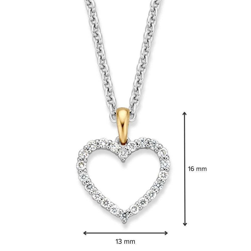 Goldener Herzanhänger mit 0,26 Karat Brillant-Diamant – 14 Karat