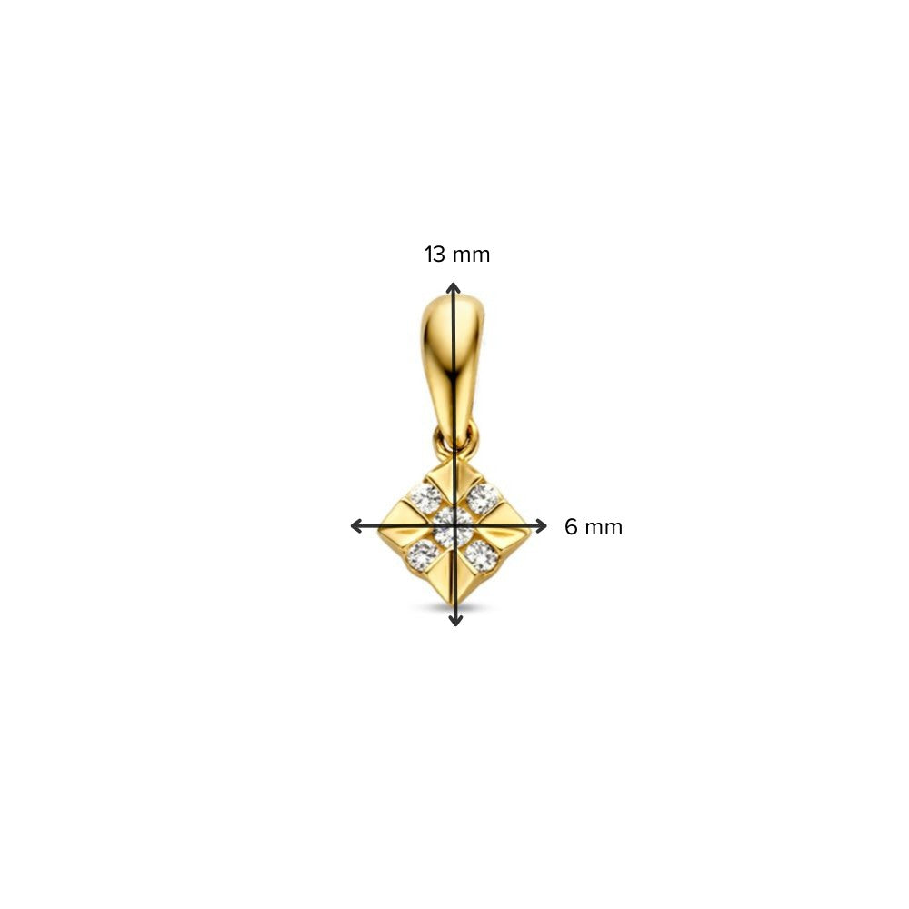 Gelbgold-Anhänger mit Diamant – dezente Eleganz