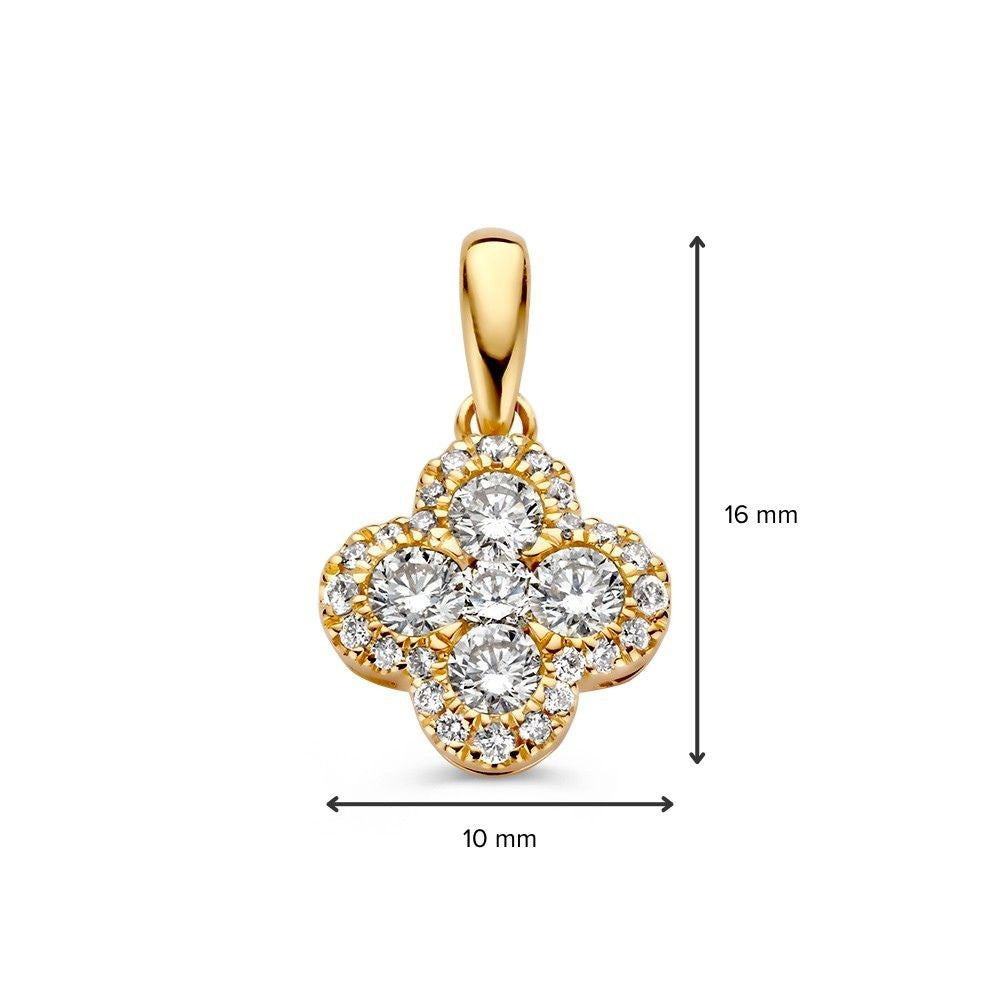 Gelbgold-Anhänger mit 0,48 Karat Diamant – Eleganter 14 Karat Goldanhänger für Damen