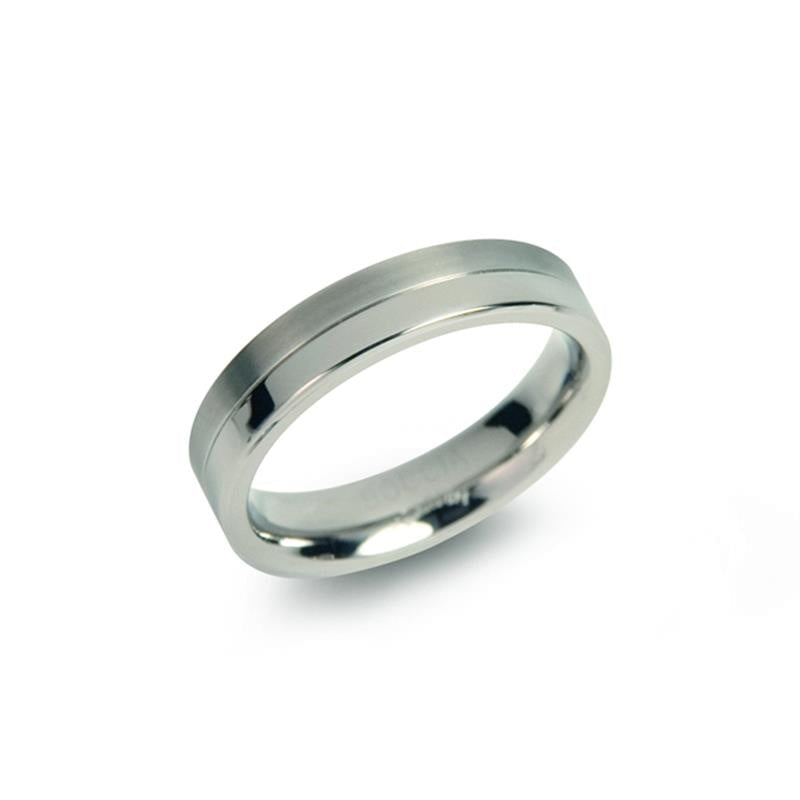 Titanring mit polierter Oberfläche und schmaler, gerader Form