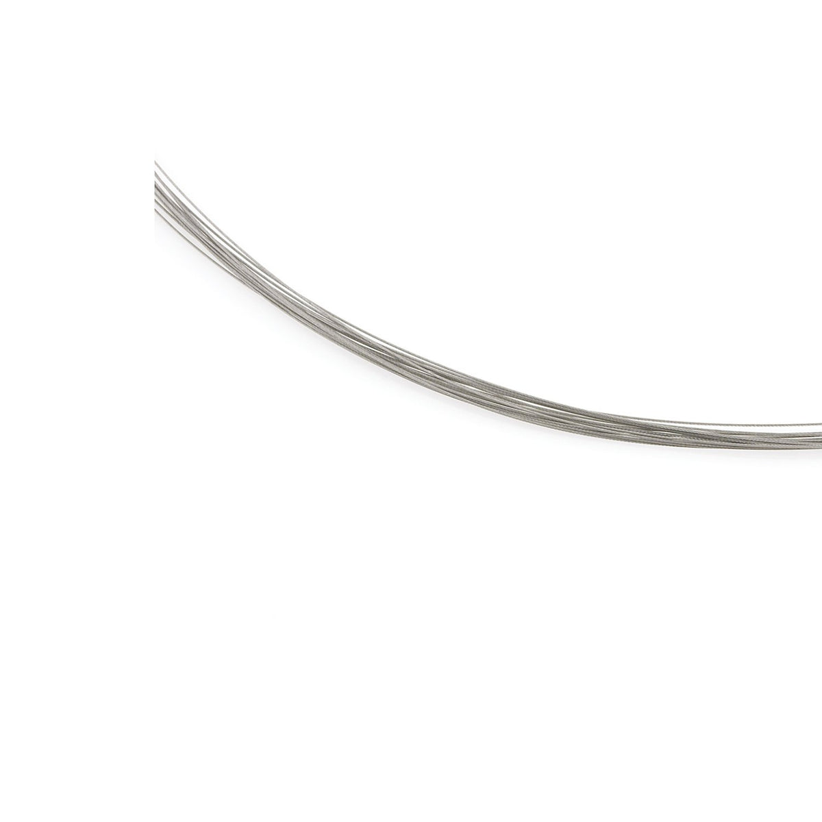 Längenkette aus Stahl mit glattem, silberfarbenem Finish und feiner, runder Form