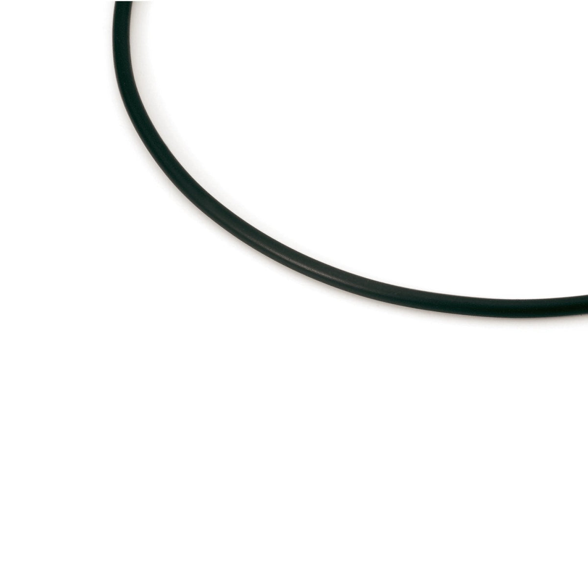 Schwarzes Collier aus Gummi mit titanbeschichtetem Verschluss