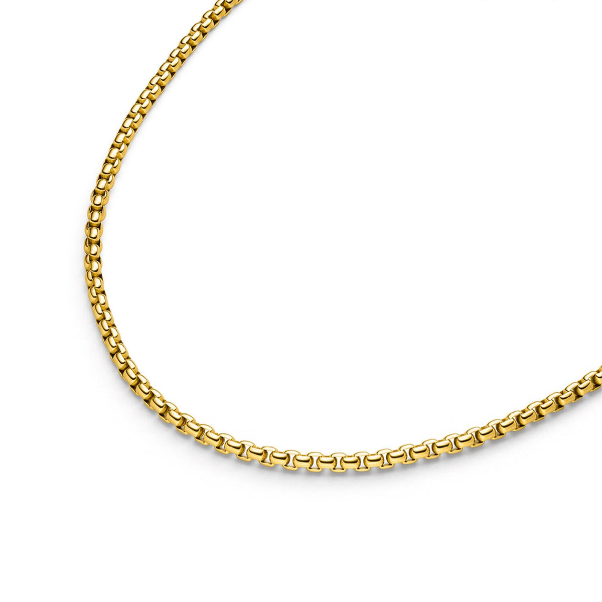 Schakelcollier aus Titan mit goldfarbener Oberfläche und feiner Gliederkette