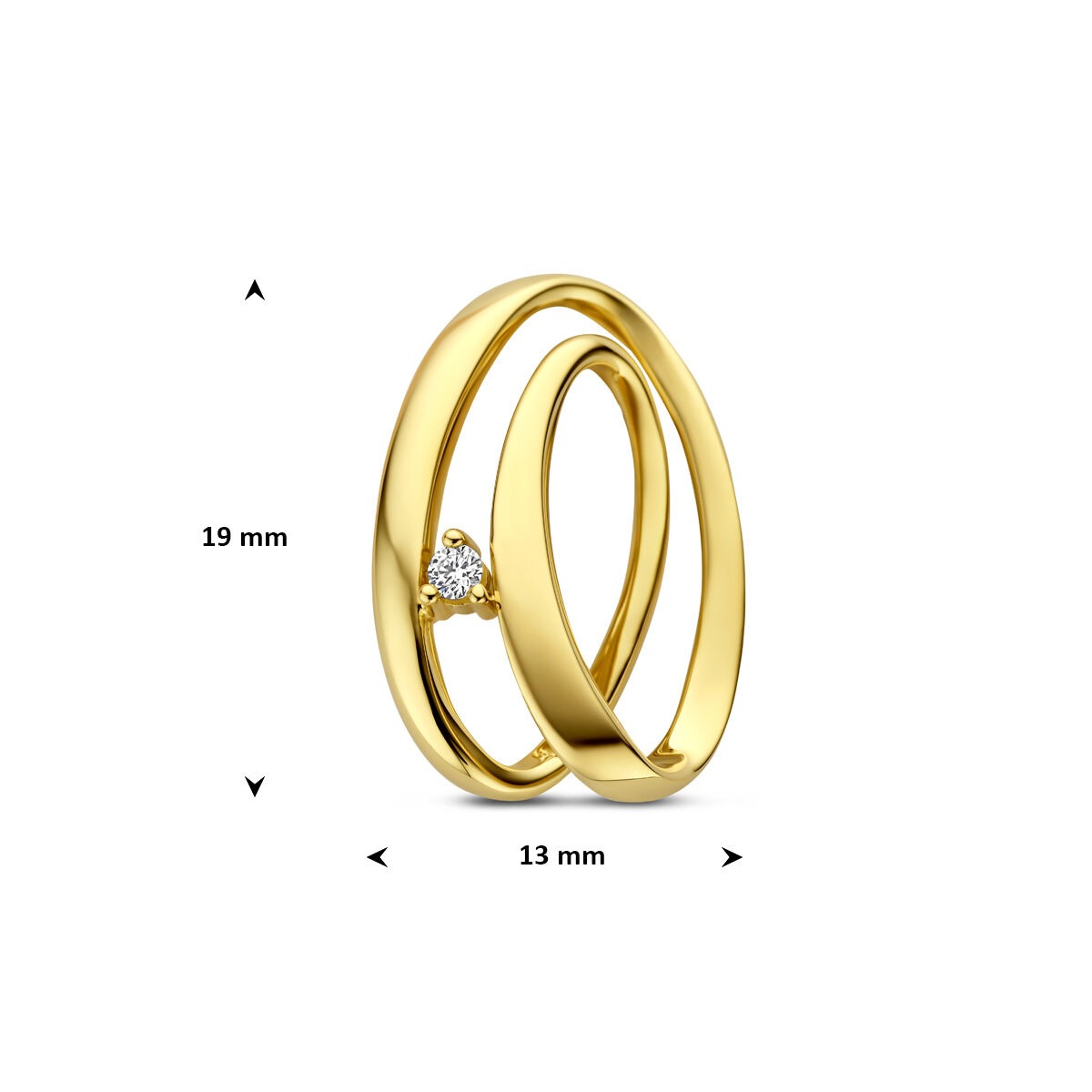 Goldanhänger mit Diamant – 14 Karat Gelbgold