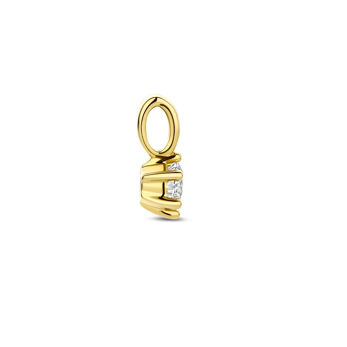 Goldanhänger mit Labor-Diamant – 14 Karat Gelbgold