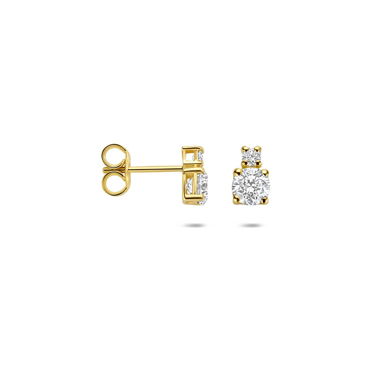 Ohrstecker aus 14 Karat Gelbgold mit im Labor gezüchteten Diamanten
