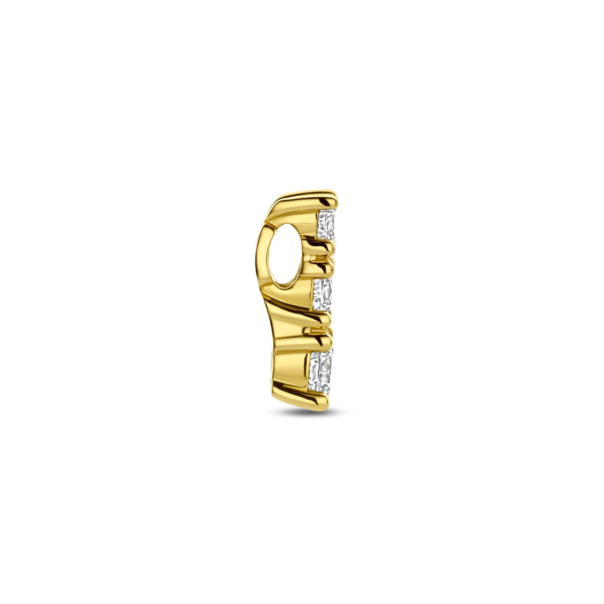 Goldanhänger mit Labor-Diamant – 14 Karat Gelbgold