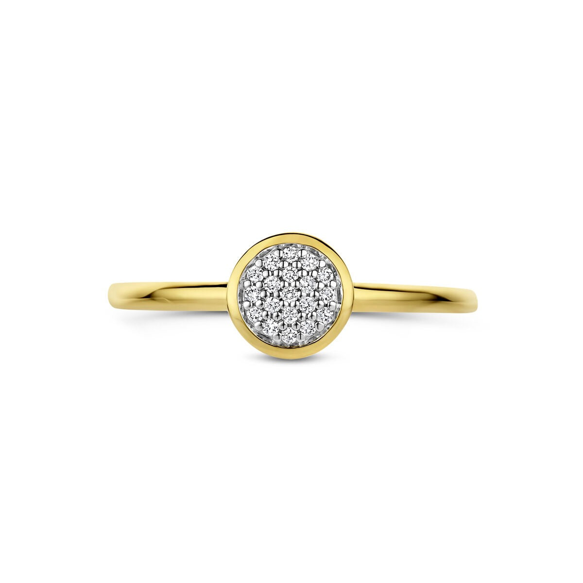 14k Gelbgoldring mit Diamant