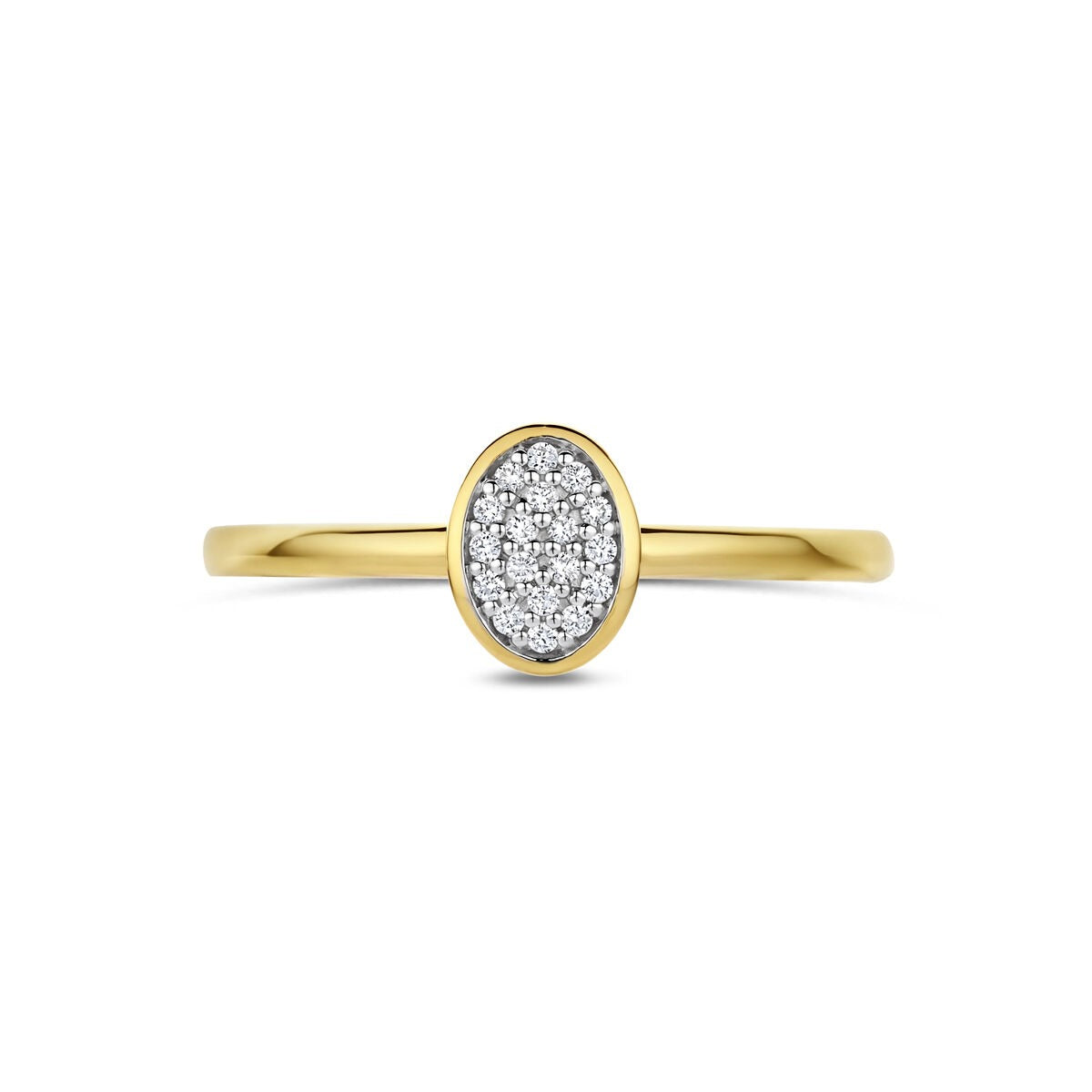14 Karat Gelbgoldring mit Diamant