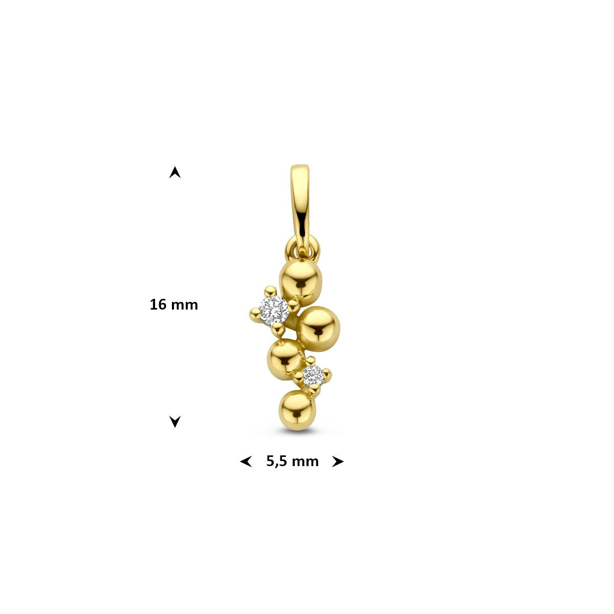 Goldanhänger mit Diamant – 14k Gelbgold
