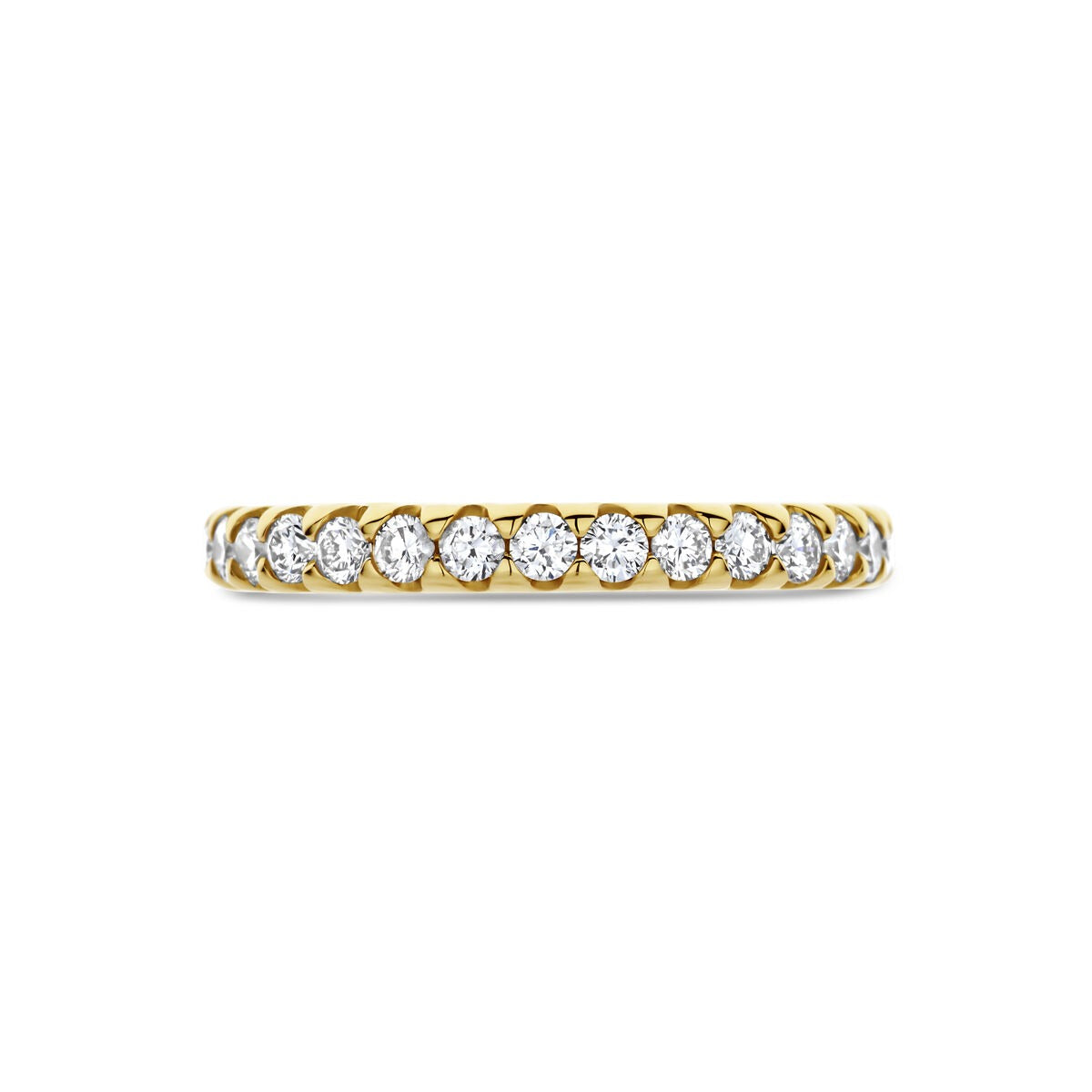 Goldener Damenring mit im Labor gezüchtetem Diamanten – 14 Karat Gelbgold