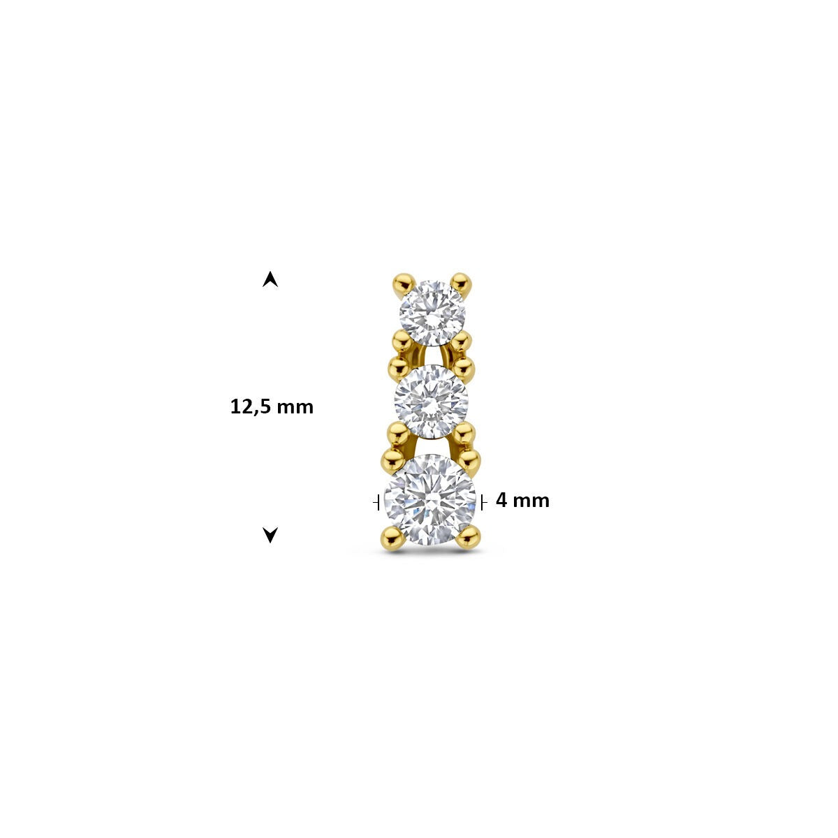 Goldanhänger mit Labor-Diamant – 14 Karat Gelbgold