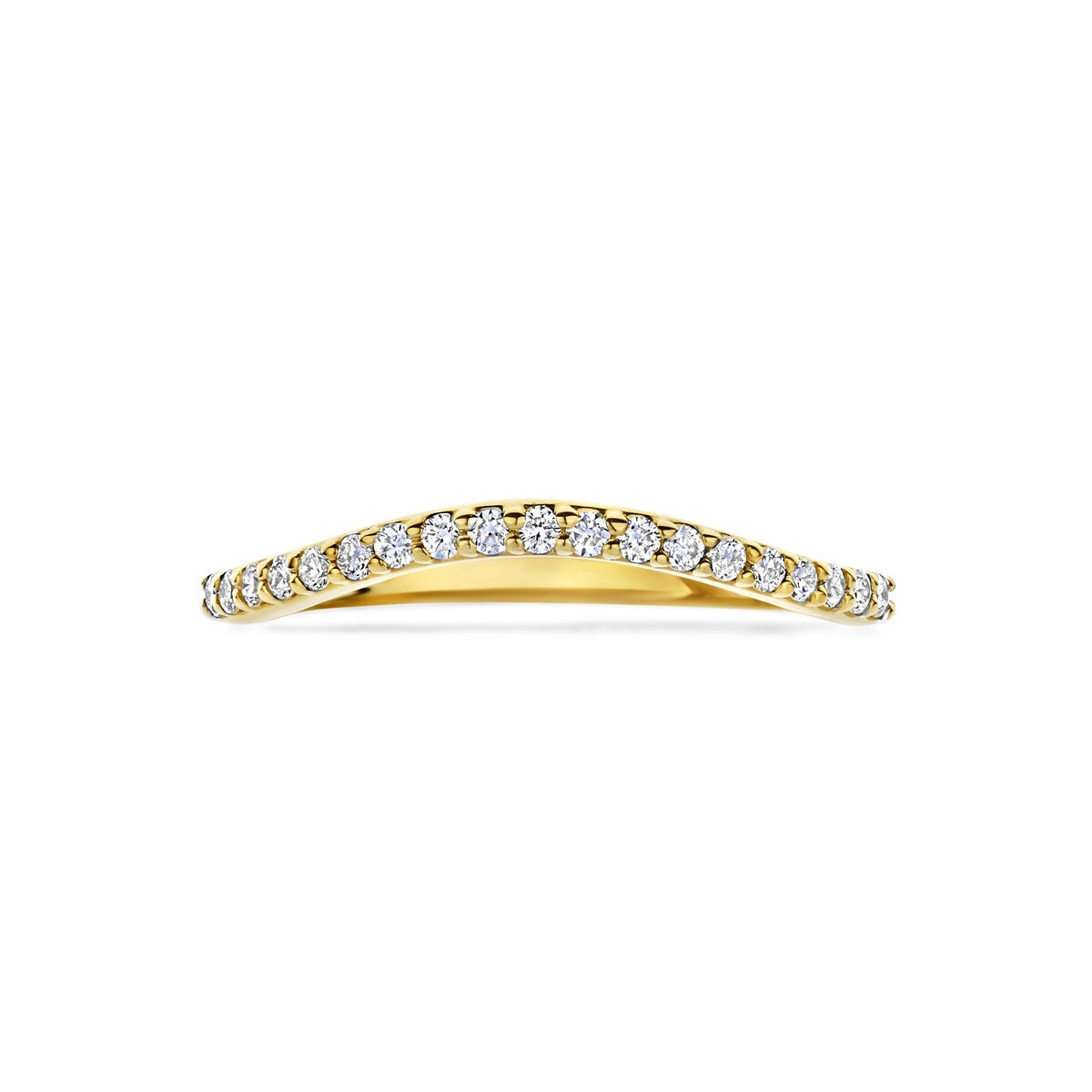 14k Gelbgoldring mit im Labor gezüchtetem Diamanten