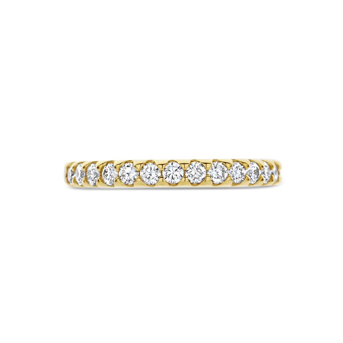 Goldener Damenring mit im Labor gezüchtetem Diamanten – 14 Karat Gelbgold