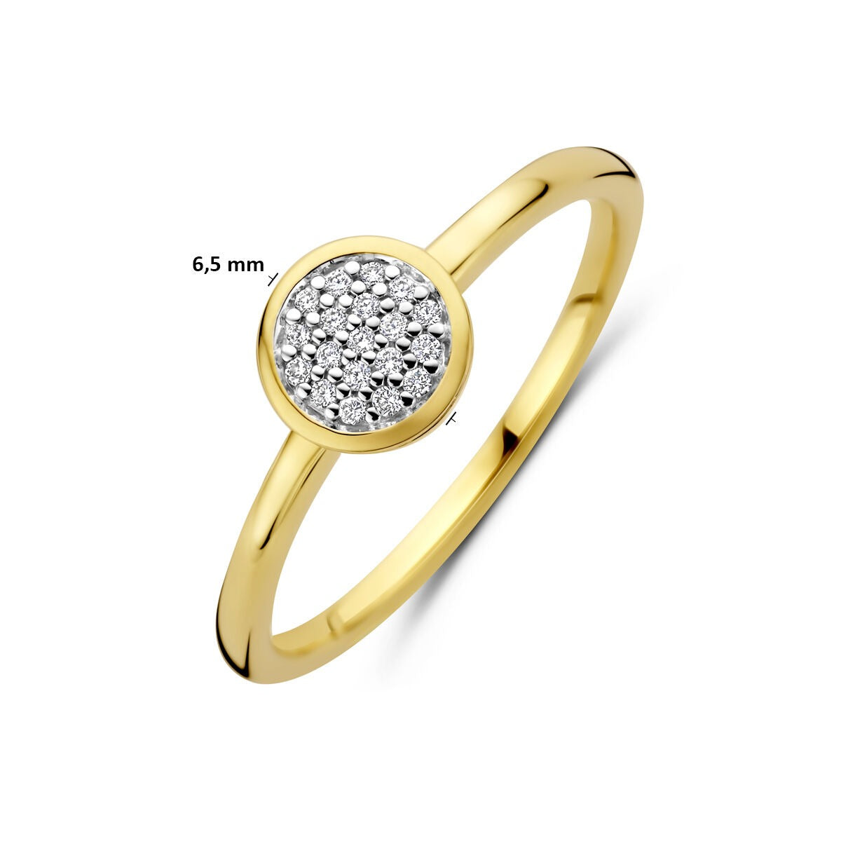 14k Gelbgoldring mit Diamant