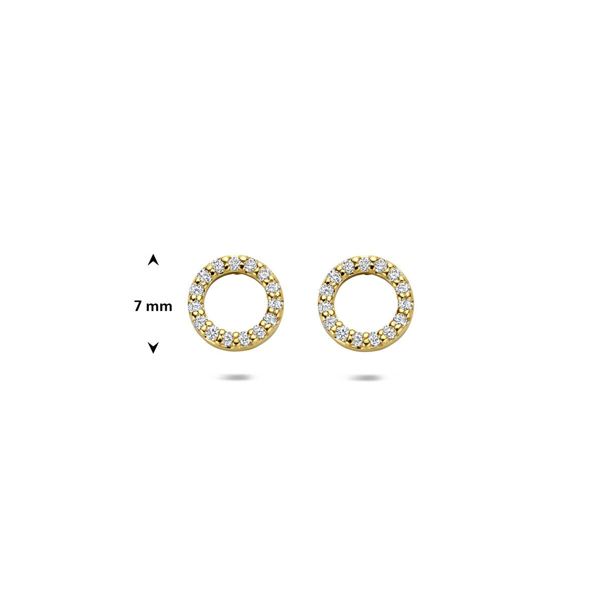 14k Gelbgold Ohrstecker mit lab grown Diamant