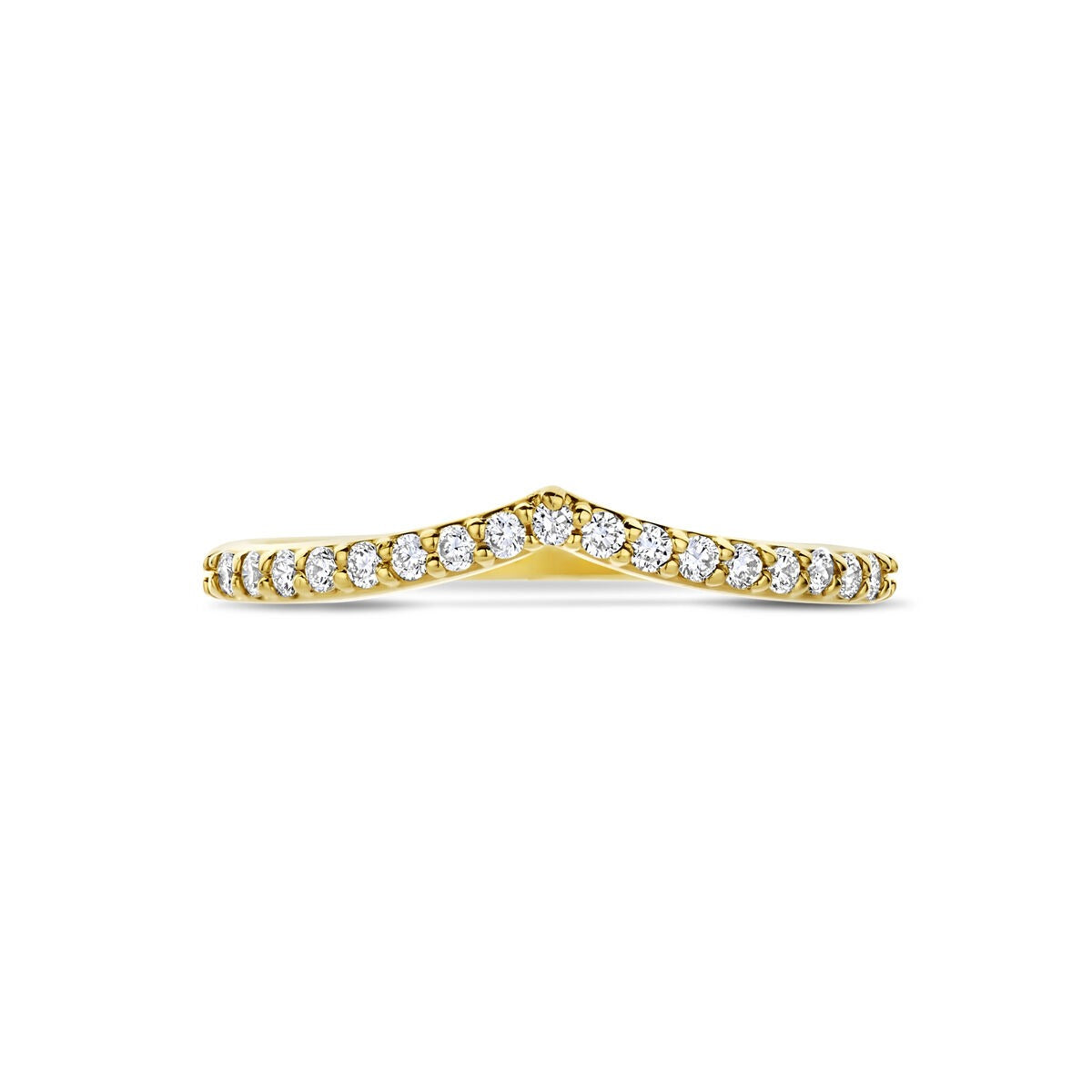 14K Gelbgoldring mit im Labor gezüchtetem Diamanten