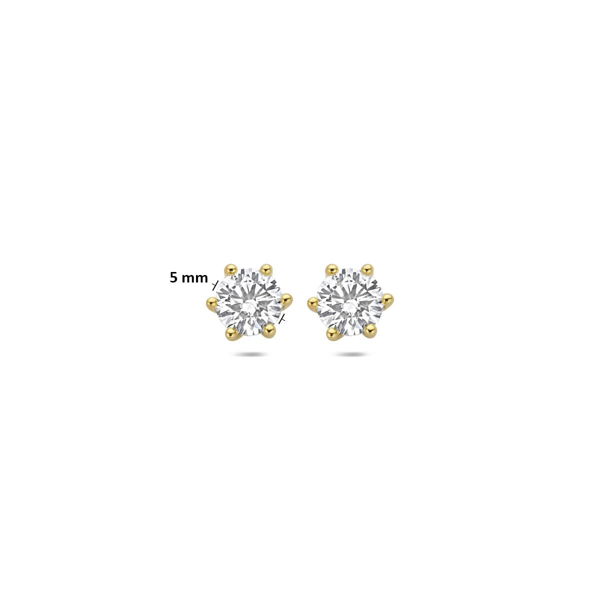 Goldohrstecker mit im Labor gezüchtetem Diamanten – 14 Karat Gelbgold